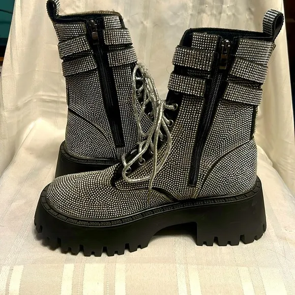 Stubbed Silver Work Boots