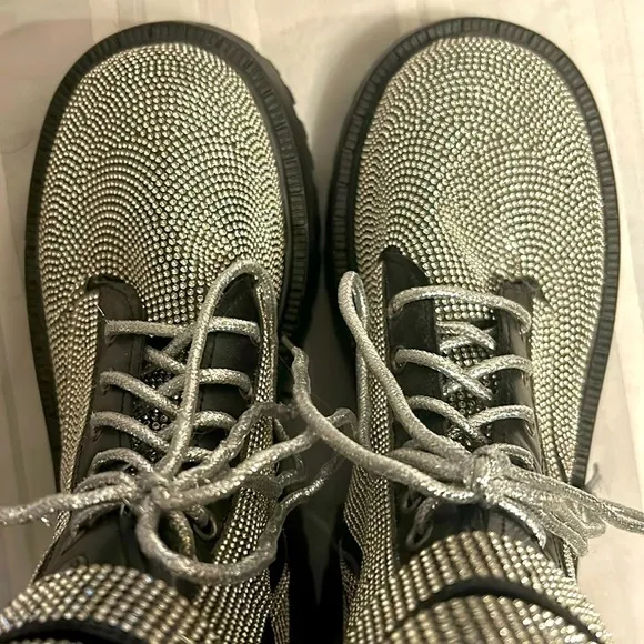 Stubbed Silver Work Boots