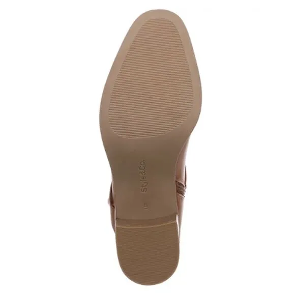 Style &amp; Co Rosaliee Belt Booties in Cognac Brown New Size 6.5