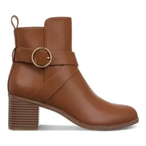 Style &amp; Co Rosaliee Belt Booties in Cognac Brown New Size 6.5