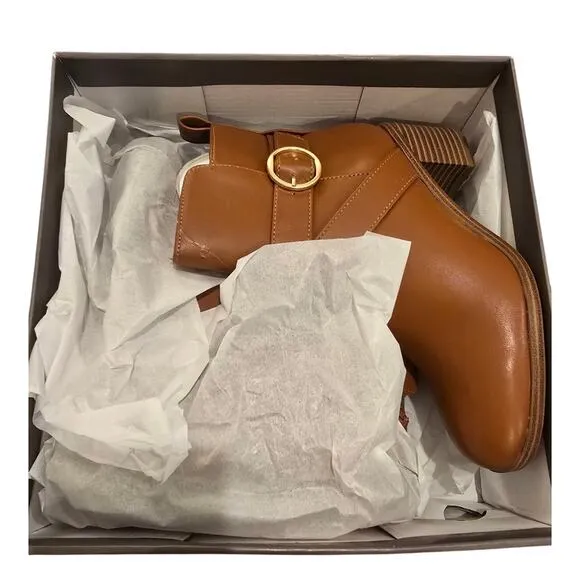 Style &amp; Co Rosaliee Belt Booties in Cognac Brown New Size 6.5