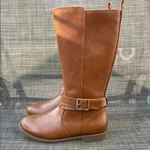 Stylish Tall Tan/Brown Knee-High Boots Youth  Size 1
