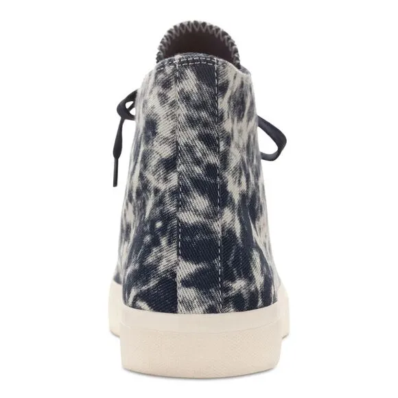 SUN STONE Mens Navy Tie Dye Comfort Mesa Round Toe Lace-Up Sneakers Shoes 10.5 M