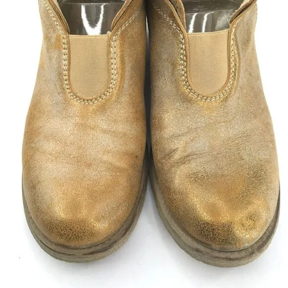 Sundance Womens Stargazer Ankle Boots sz 36 Gold Dust BOHO Fairy Laser Cut Italy
