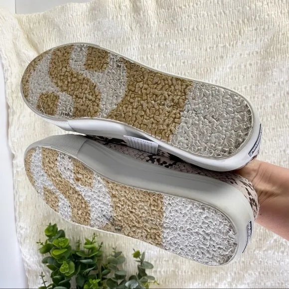 SUPERGA 2790 Taupe Snakeskin Platform Sneakers NWT 10 Animal Print