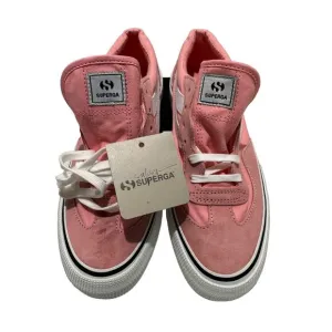 SUPERGA NWT $100 3041 Revolley Colorblock Pink Suede Sneakers Size 9.5