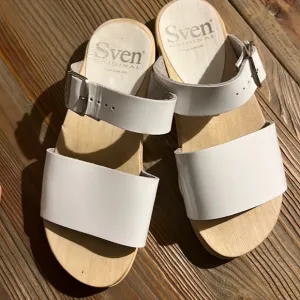 Sven Wooden Leather Sandals Euro 36