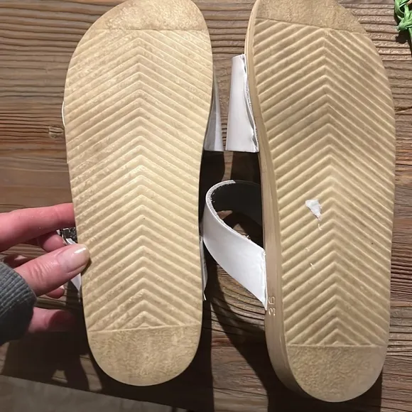 Sven Wooden Leather Sandals Euro 36