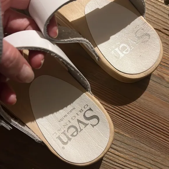 Sven Wooden Leather Sandals Euro 36