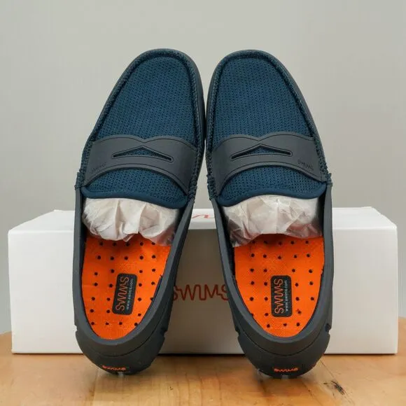 Swims Penny Men's Size 8 Shoes Navy Blue Loafer Slip-On Moc Toe Casual Shoe