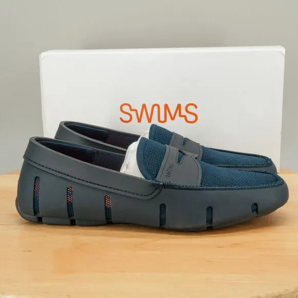 Swims Penny Men's Size 8 Shoes Navy Blue Loafer Slip-On Moc Toe Casual Shoe