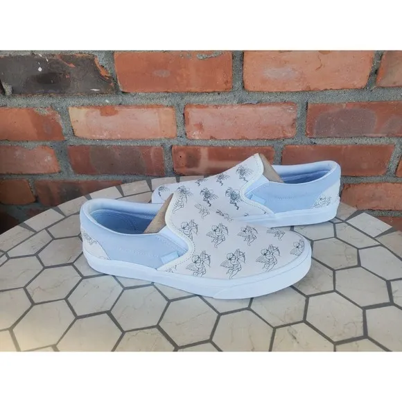 Sz 9 Vans Men Classic Slip On Love You To Death Skelaton Shoes Rare Halloween