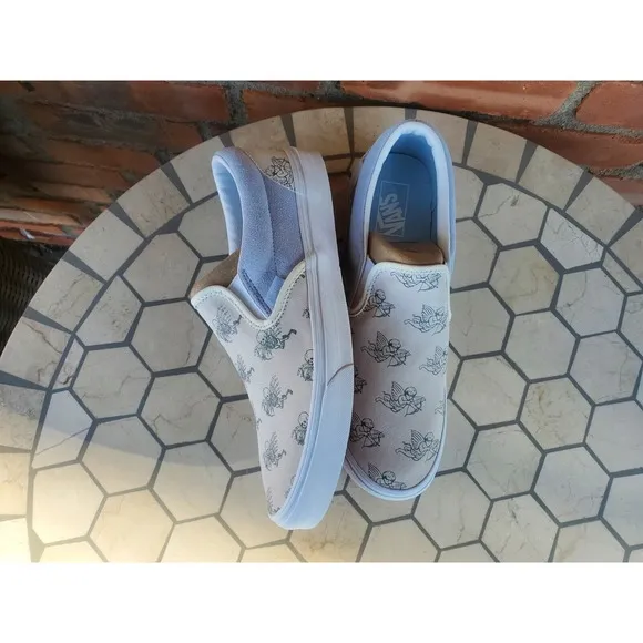 Sz 9 Vans Men Classic Slip On Love You To Death Skelaton Shoes Rare Halloween