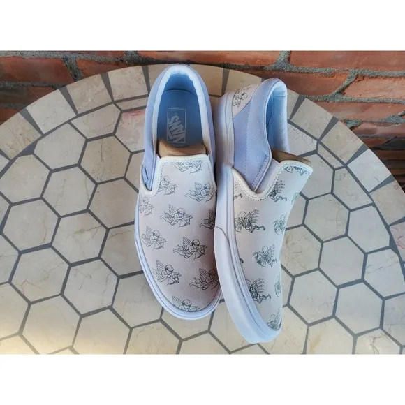 Sz 9 Vans Men Classic Slip On Love You To Death Skelaton Shoes Rare Halloween