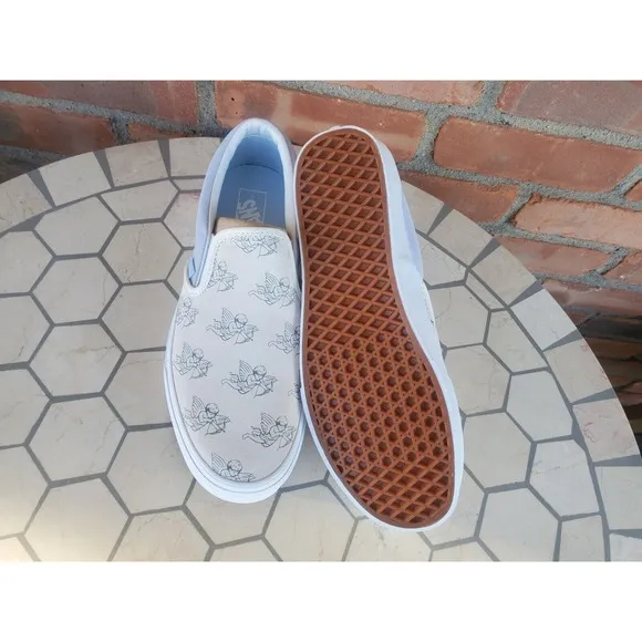 Sz 9 Vans Men Classic Slip On Love You To Death Skelaton Shoes Rare Halloween