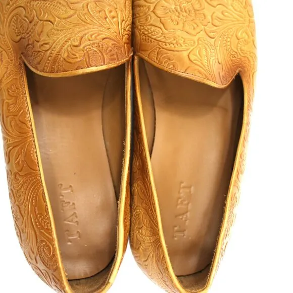 Taft The Monaco Embossed Tooled Leather Shoes Size 42 EU/9 US Slip-on Loafers