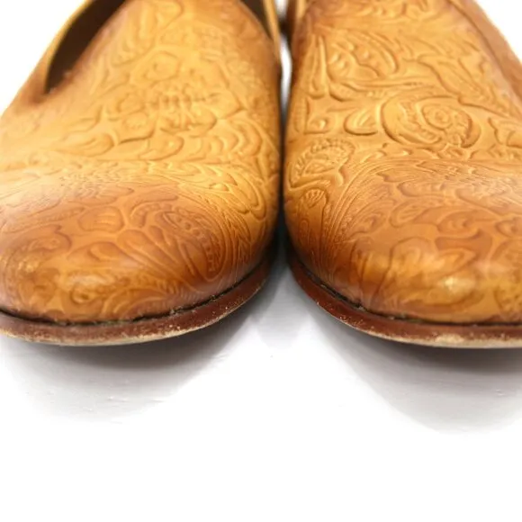 Taft The Monaco Embossed Tooled Leather Shoes Size 42 EU/9 US Slip-on Loafers