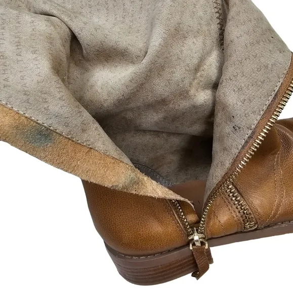 Tahari Andy Double Zipper Leather Boots