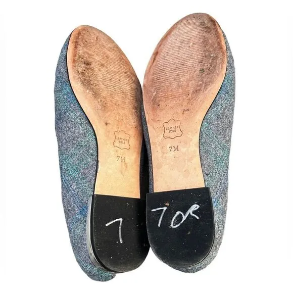 Talbots Grey Flannel Ryan gray blue Loafers New Years Size 7M