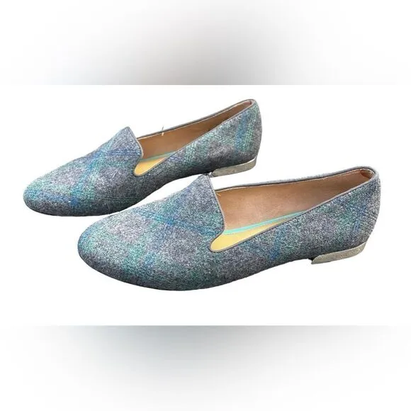 Talbots Grey Flannel Ryan gray blue Loafers New Years Size 7M
