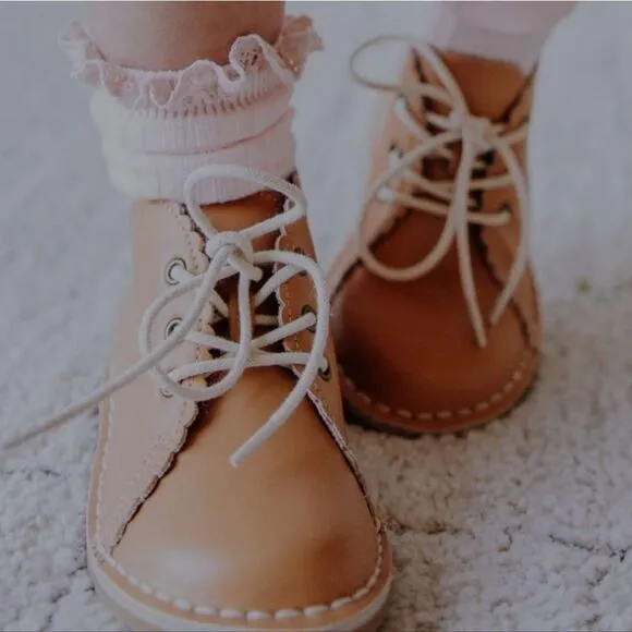 Tan Kids Boots