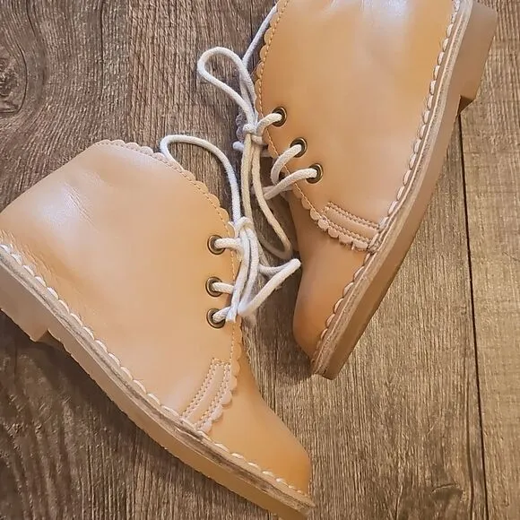 Tan Kids Boots