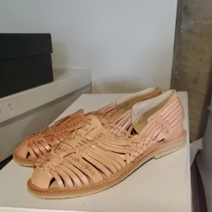 Tan Leather Huarache Sandals