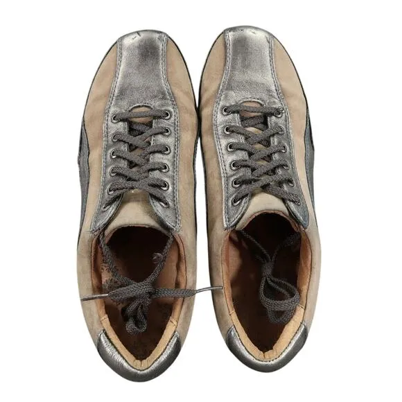 Taos Shoes Womens 9 Sneakers Lifestyle Comfort Leather Metallic Steady Walking
