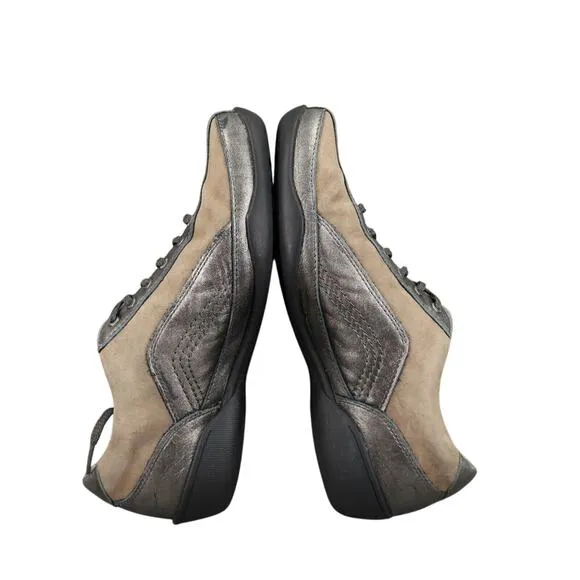 Taos Shoes Womens 9 Sneakers Lifestyle Comfort Leather Metallic Steady Walking