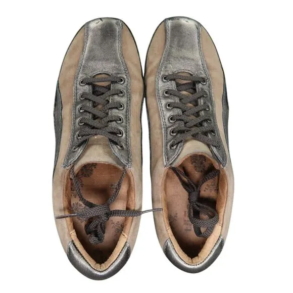 Taos Shoes Womens 9 Sneakers Lifestyle Comfort Leather Metallic Steady Walking