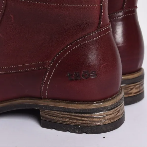 Taos Women’s Cutie Red Leather Ankle Lace Up Boots size 5.5