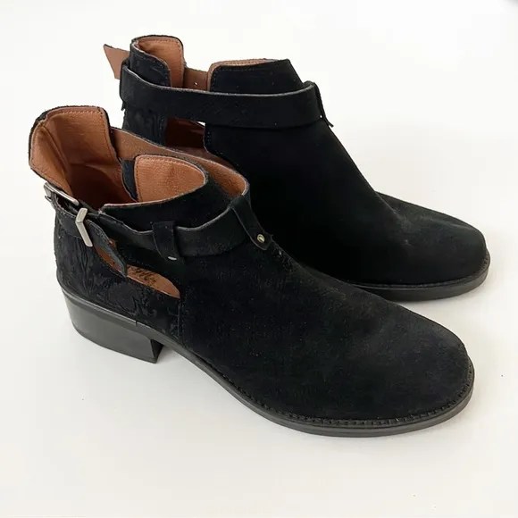 Tara M  Keegan  Ankle Boots Suede Black Size 38