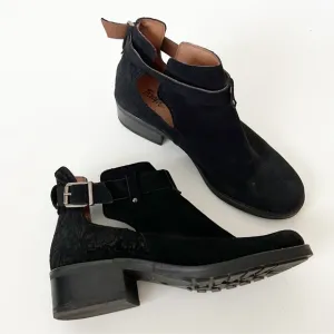 Tara M  Keegan  Ankle Boots Suede Black Size 38