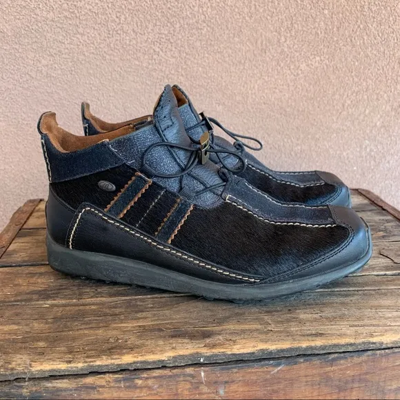 Tecnica Black Cowhide Ankle Boots