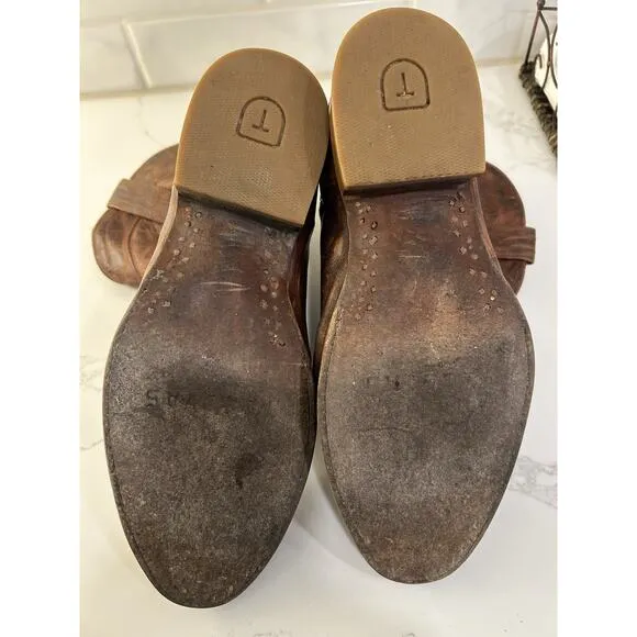 TECOVAS 1002 Earl Roper Bourbon Cowboy WORK CHORE Boots WESTERN RANCH WEAR 9 EE