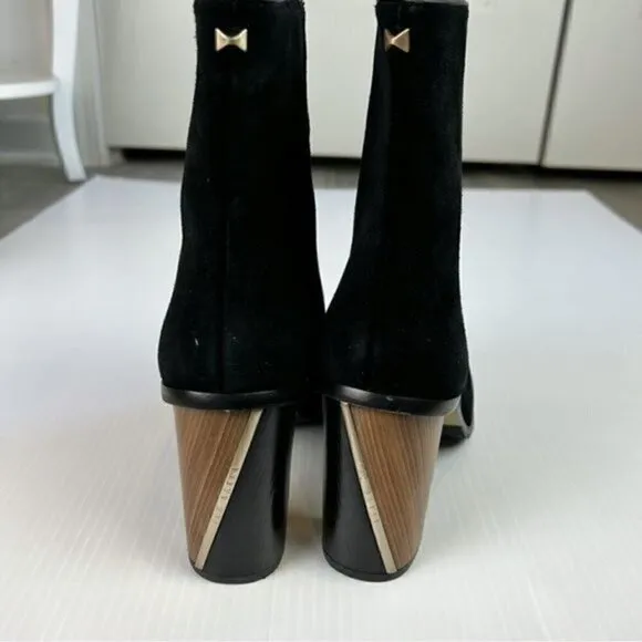 Ted Baker London Ankle Boots Womens size 9.5 Orbida Black Suede