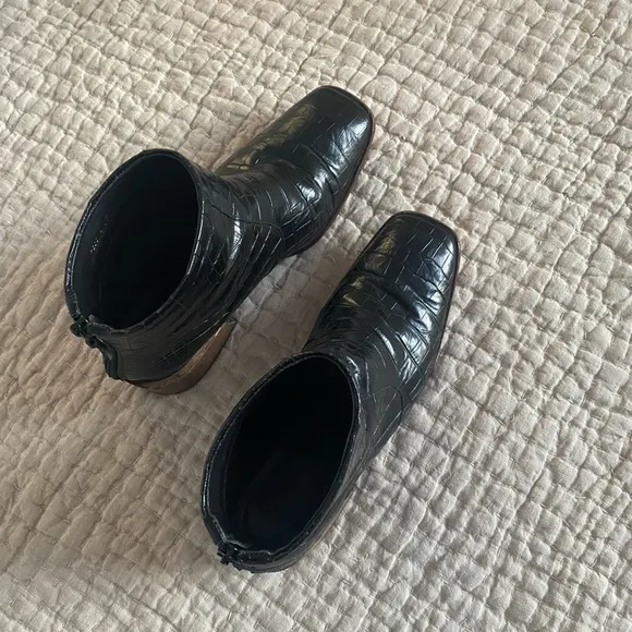 Teresa Crocodile boots Black leather size 38