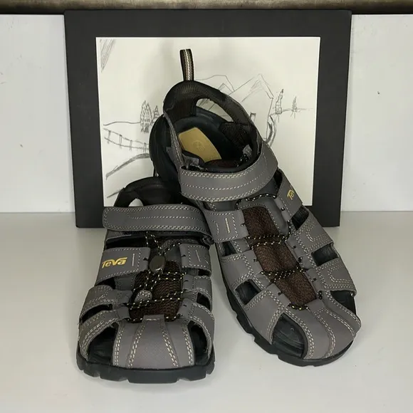 Teva Mens Forebay Sport Sandals, Turkish Coffee / Brown Men’s Size 12