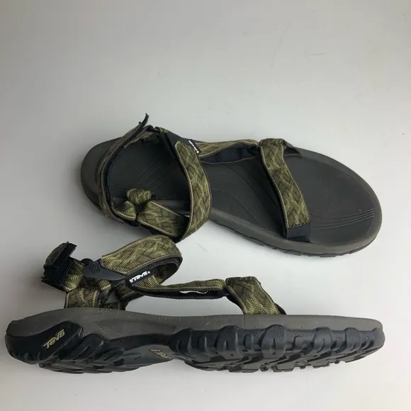Teva Men’s Hurricane Sandals in Wavy Trail Green