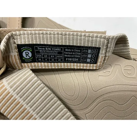 Teva Men’s Revive‎ 95 Slides Beige Size 10 (1124052)