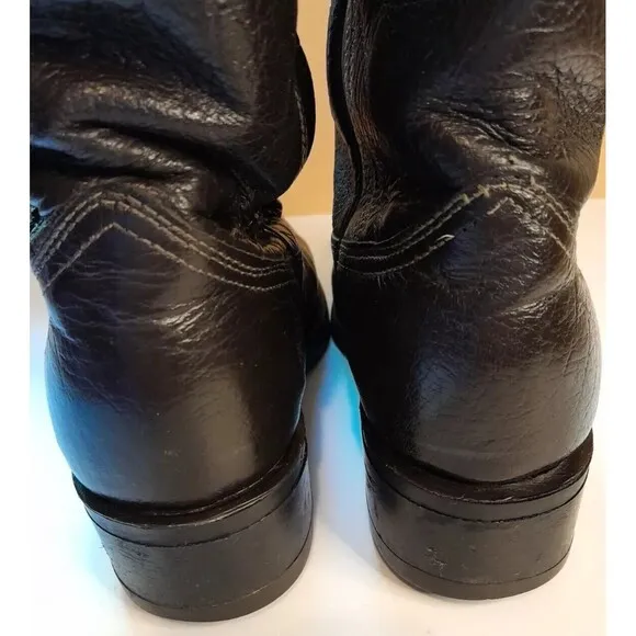 TEXAS Boot Co. Size 8.5 D Black Water Buffalo Western Work Boots Waterproof USA