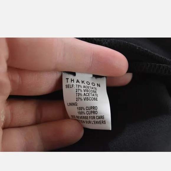 Thakoon Pants Sz 2 Black Capri Cropped Acetate Casual Trousers NWT