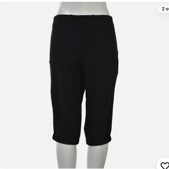 Thakoon Pants Sz 2 Black Capri Cropped Acetate Casual Trousers NWT