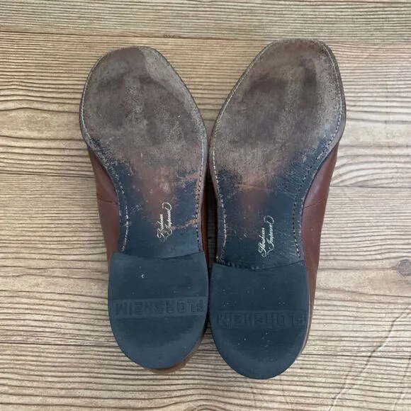 The Florsheim Shoe Men's Loafers Size 10.5 B Brown Leather Slip On Shoes