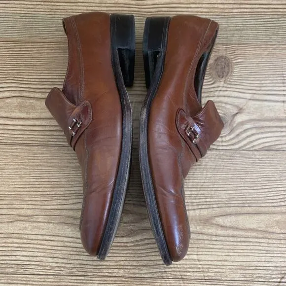 The Florsheim Shoe Men's Loafers Size 10.5 B Brown Leather Slip On Shoes