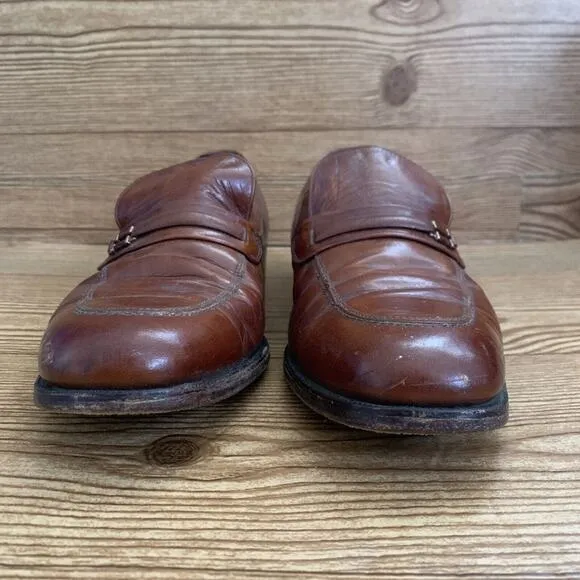The Florsheim Shoe Men's Loafers Size 10.5 B Brown Leather Slip On Shoes