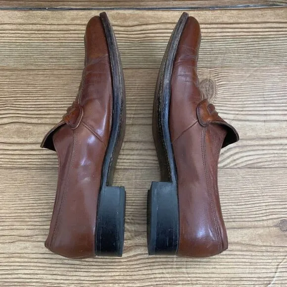 The Florsheim Shoe Men's Loafers Size 10.5 B Brown Leather Slip On Shoes
