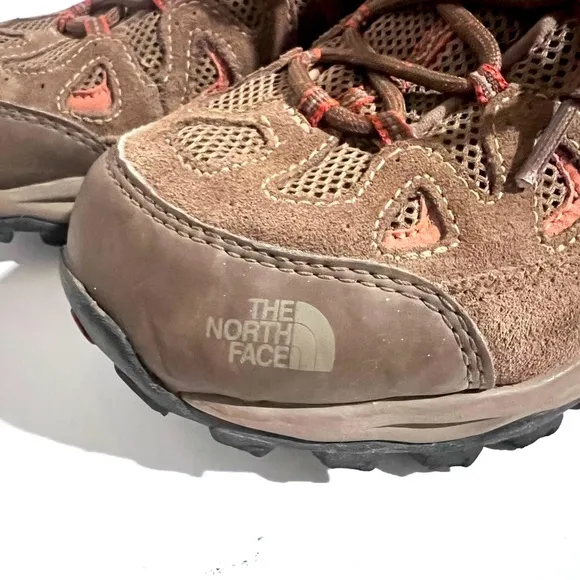The North Face Brown &amp; Rust Leather HydroSeal Waterproof Ankle High Hiking Boots