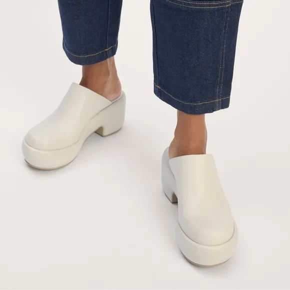 The Puff A Clog Women's Cream Platform Clogs
