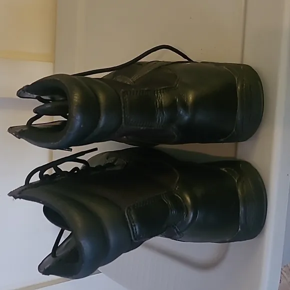 Thorogood Black Leather Hard Toe Hightop Work Boots Size 12